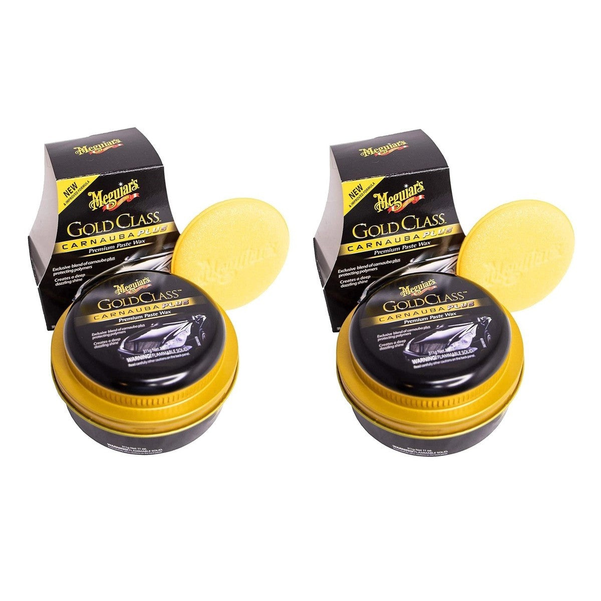 2xMeguiar'sG7014EUGoldClassCarnaubaPlusPremiumPasteWax311g