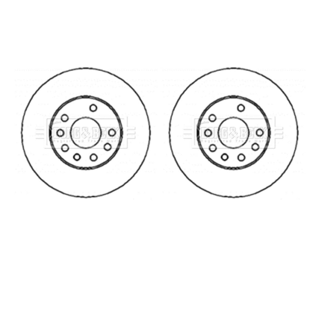 APairOfBorg&BeckFrontBrakeDiscsFitsVauxhallAstraSaab9-39194477