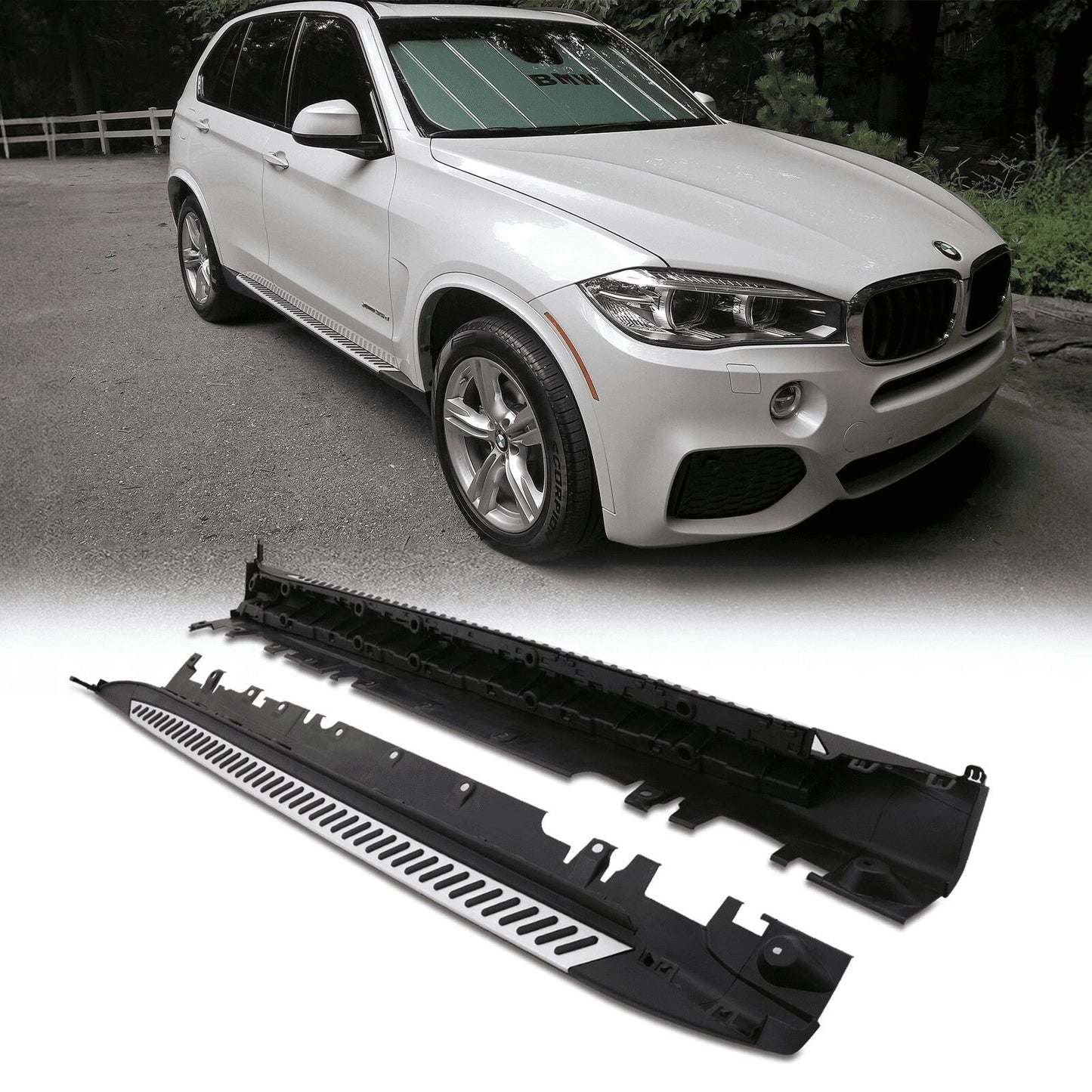 BMWX5F152014-2018Black&SilverSideSteps