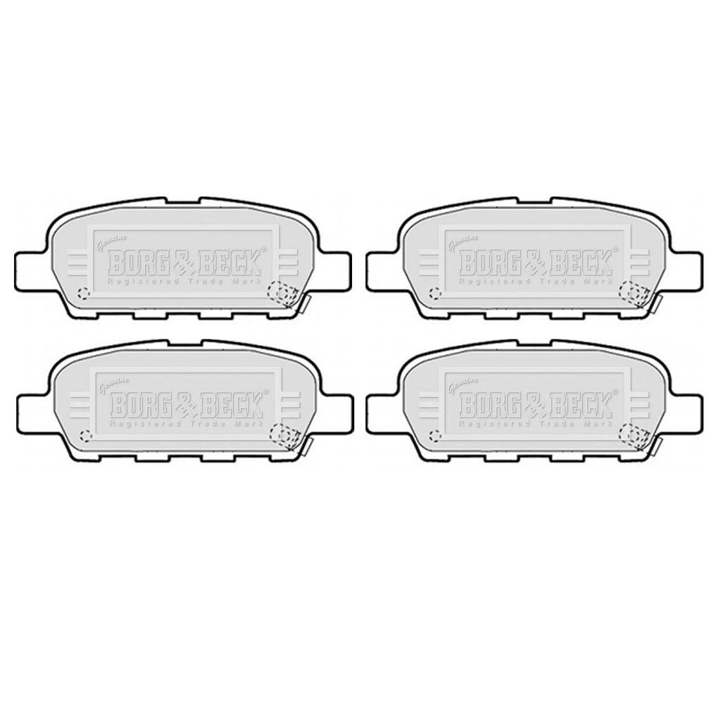 Borg&BeckRearBrakePadSetForNissanQashqai2007-201344060Al585