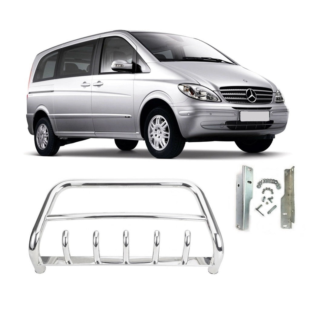 BullBarChromeAxleNudgeA-BarS.Steel60MmMercedes-BenzVito2004To2010