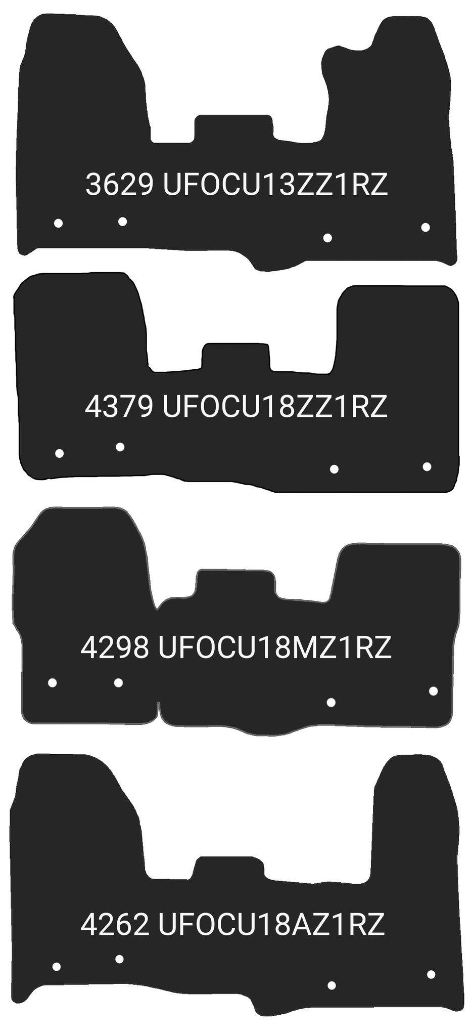 FitsFordCustom2013-2023TailoredFrontRubberMats