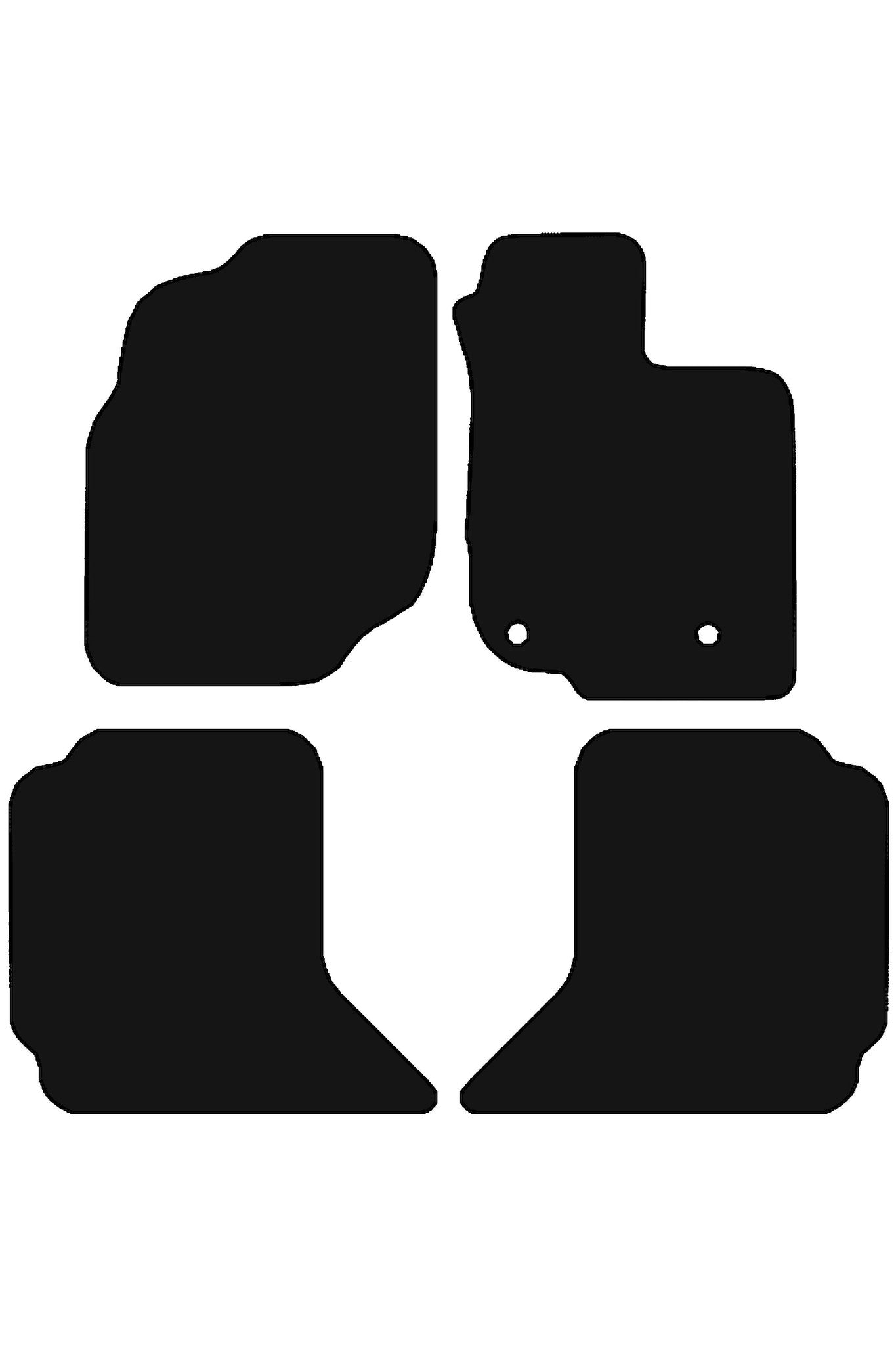 FitsToyotaHilux2012-2016TailoredFront&RearRubberMats