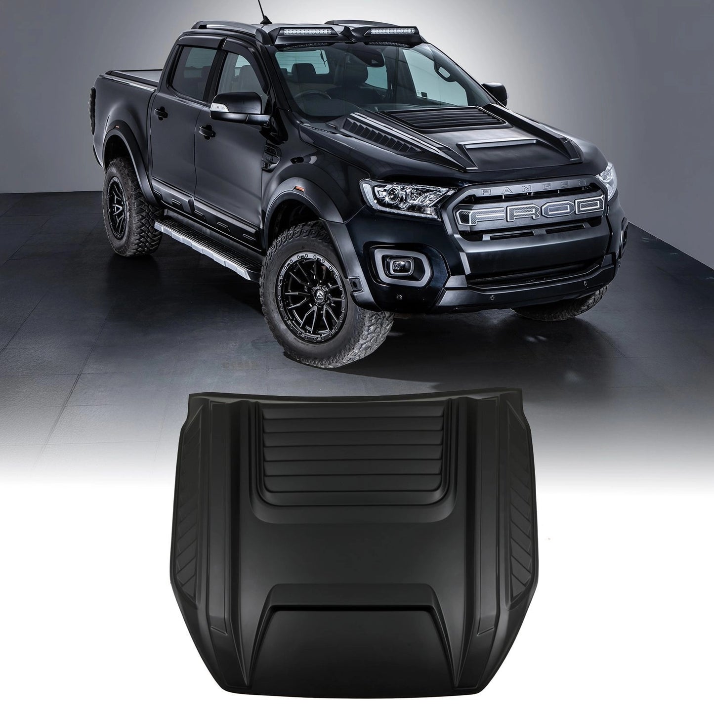 FordRangerT7T815-21MatteBlackBonnetScoopCover