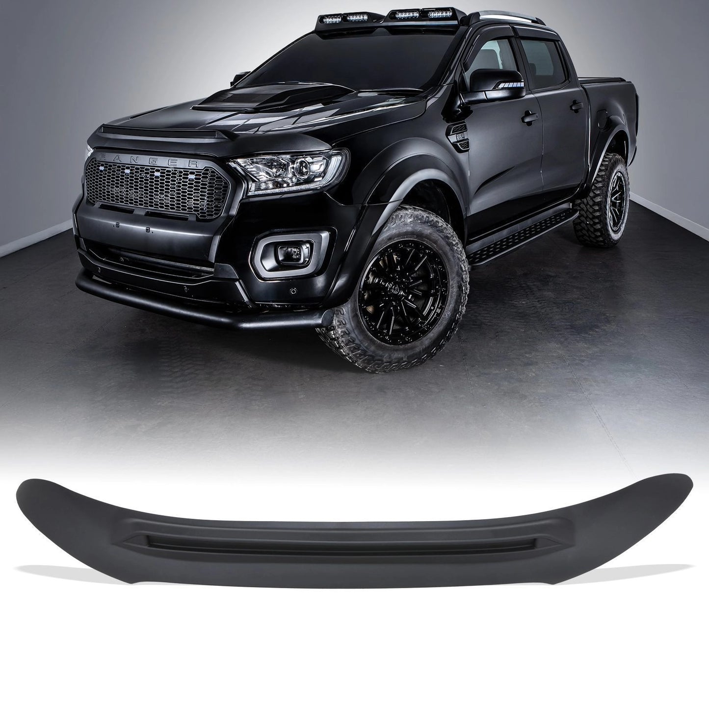 FordRangerT7T82015-2022SmokedBlackBonnetGuard