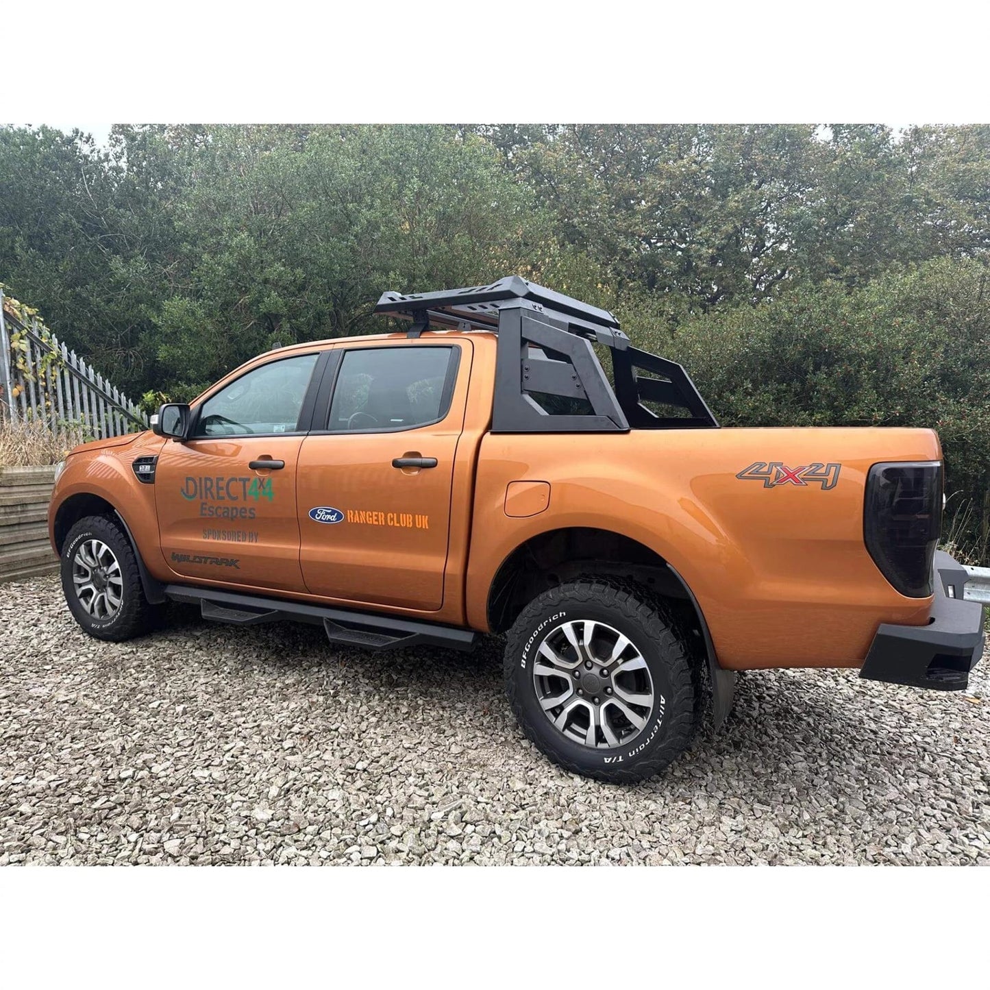 Heavy-DutyRollSportsBarwithIntegratedRoofRackfortheFordRanger12-22
