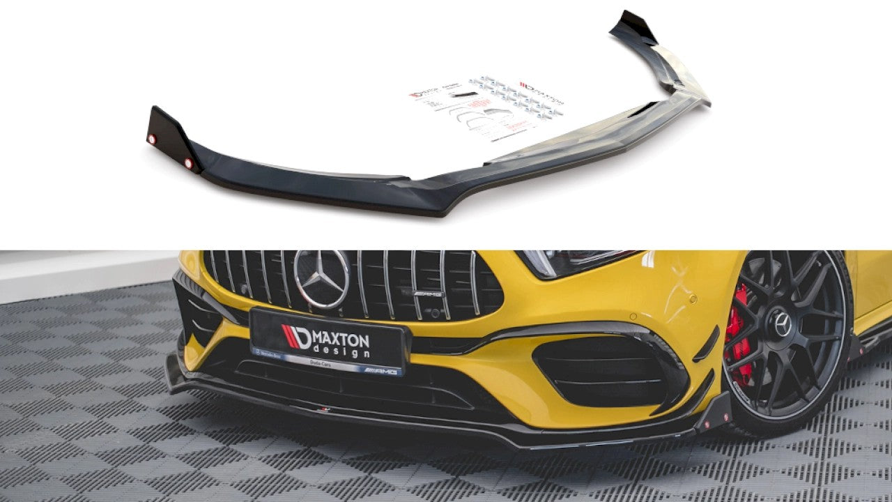 MaxtonDesignFrontSplitter(+Flaps)V.3forMercedesA45SAMGW177(2019+)