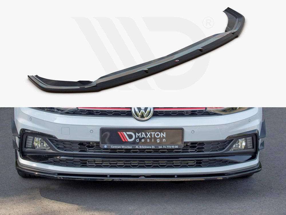 MaxtonDesignFrontSplitterV.1forVolkswagenPoloMK6AWGTI(2017-2021)
