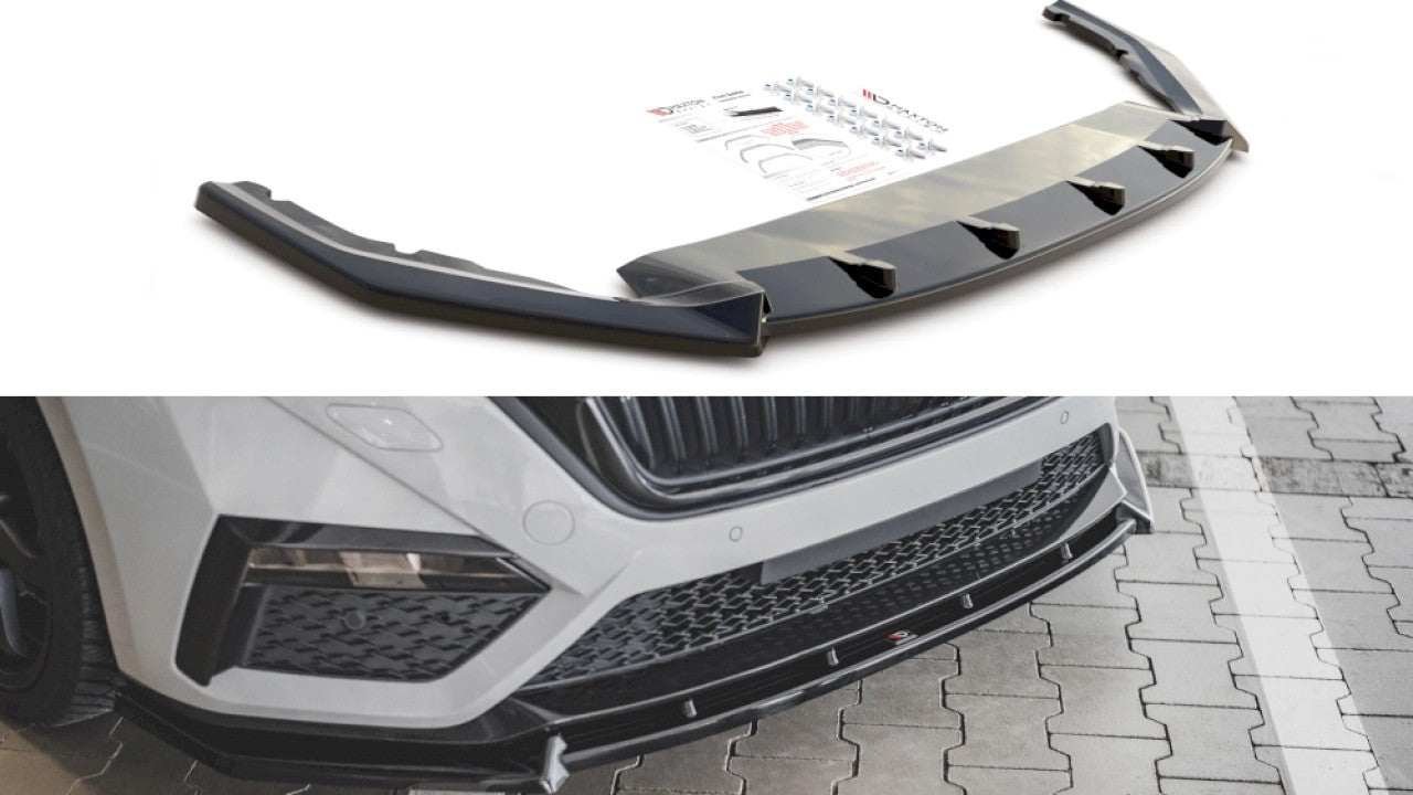 MaxtonDesignFrontSplitterV.1forSkodaOctaviaRSMK4(2020+)
