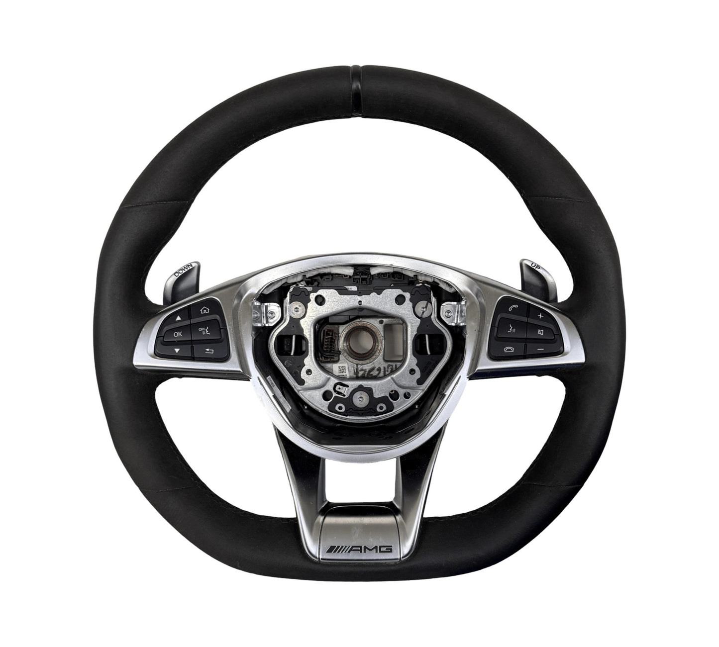 MERCEDESAMGGTC190W190AMGMultifunctionSteeringWheelA1904600603FullAlcantara(Silver)