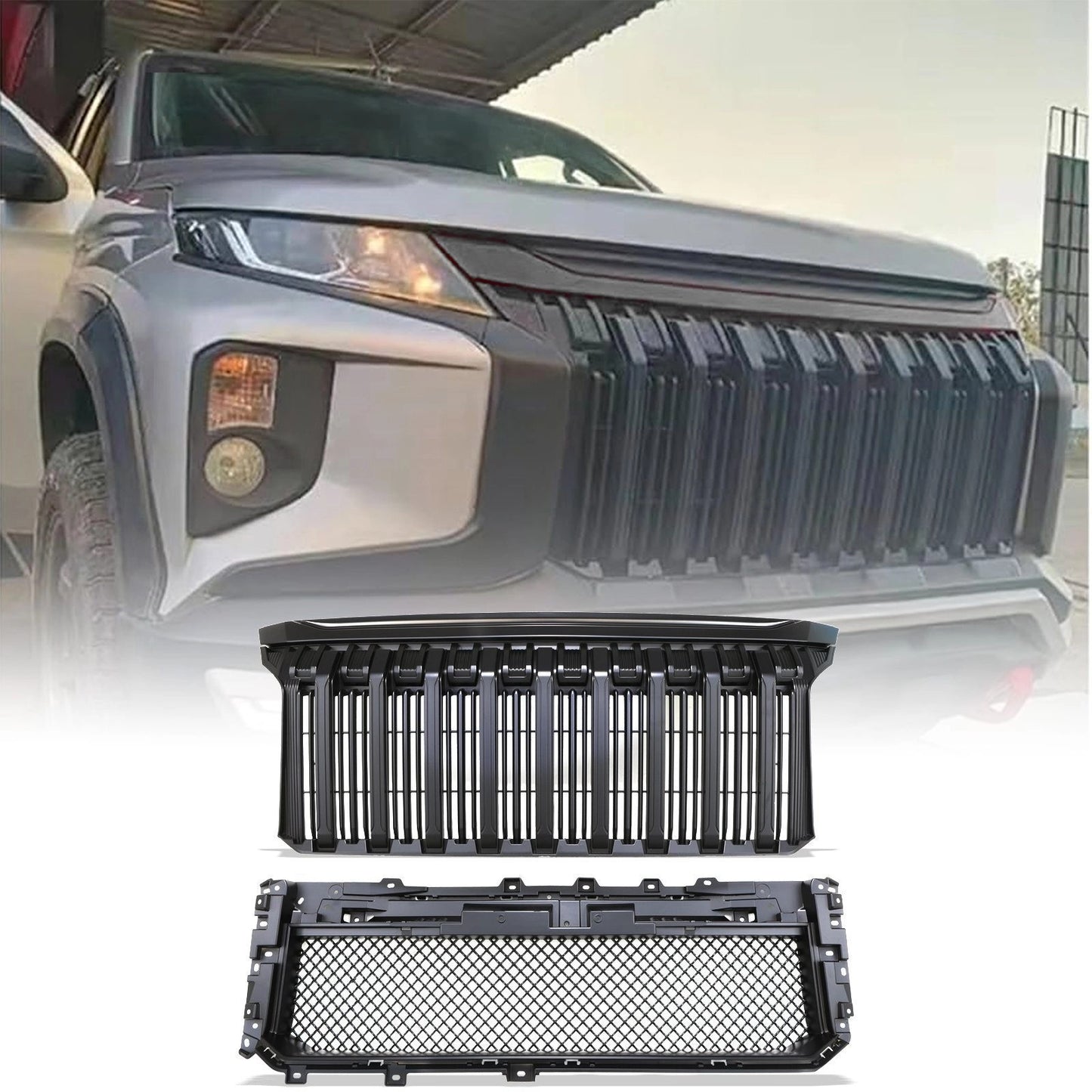 MitsubishiL200Triton2019+BlackDe-BadgedGrille