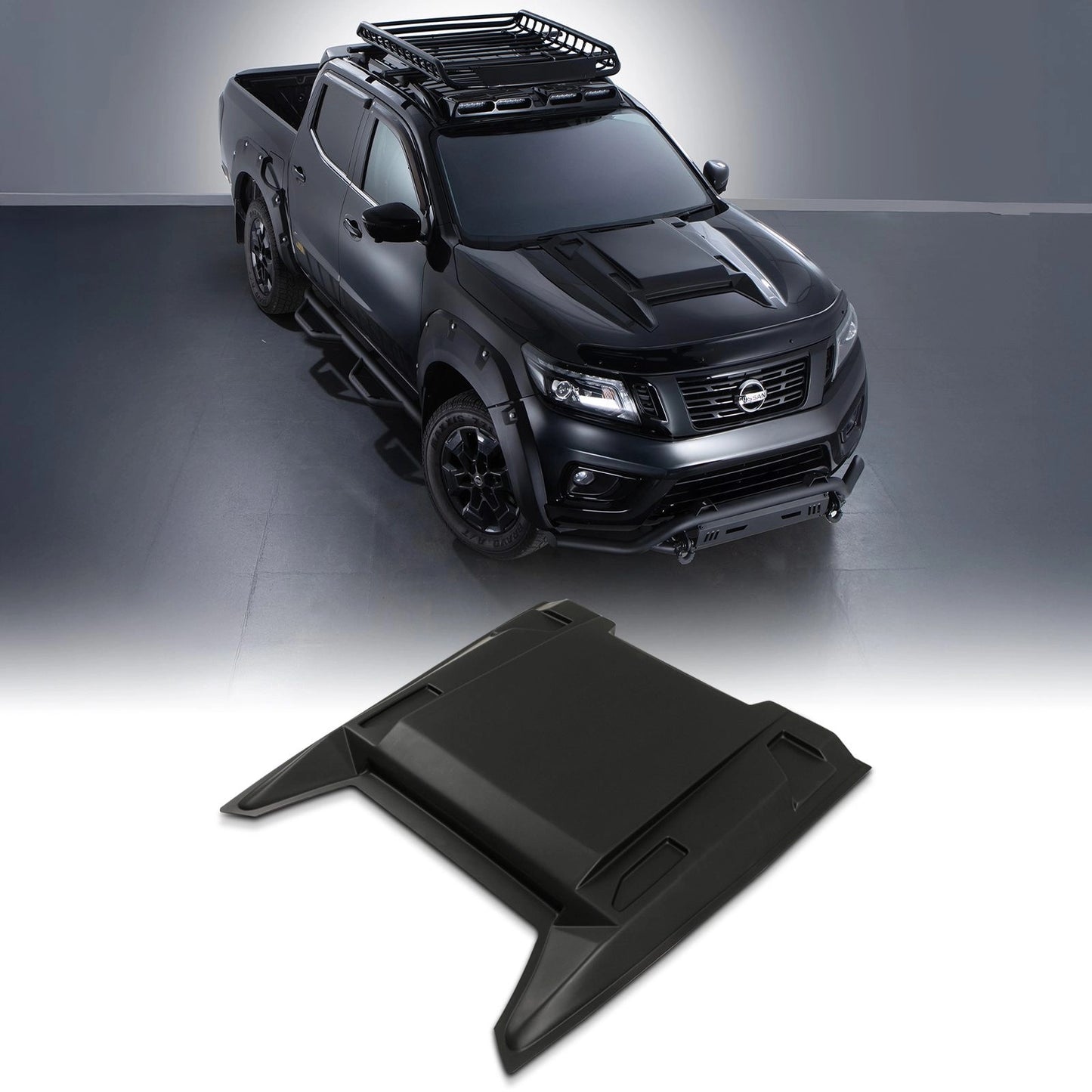 NissanNavaraD23NP30014-20MatteBlackBonnetScoopVentCover