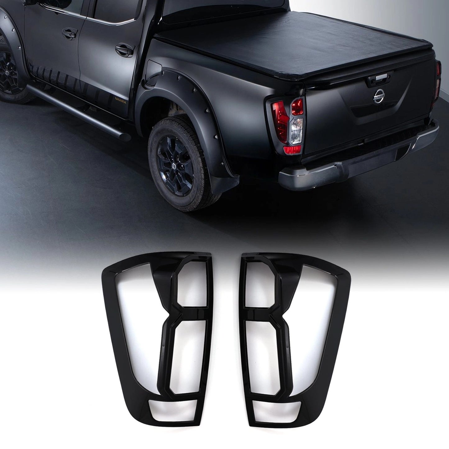 NissanNavaraD23NP30014-21GlossBlackTailLightTrims