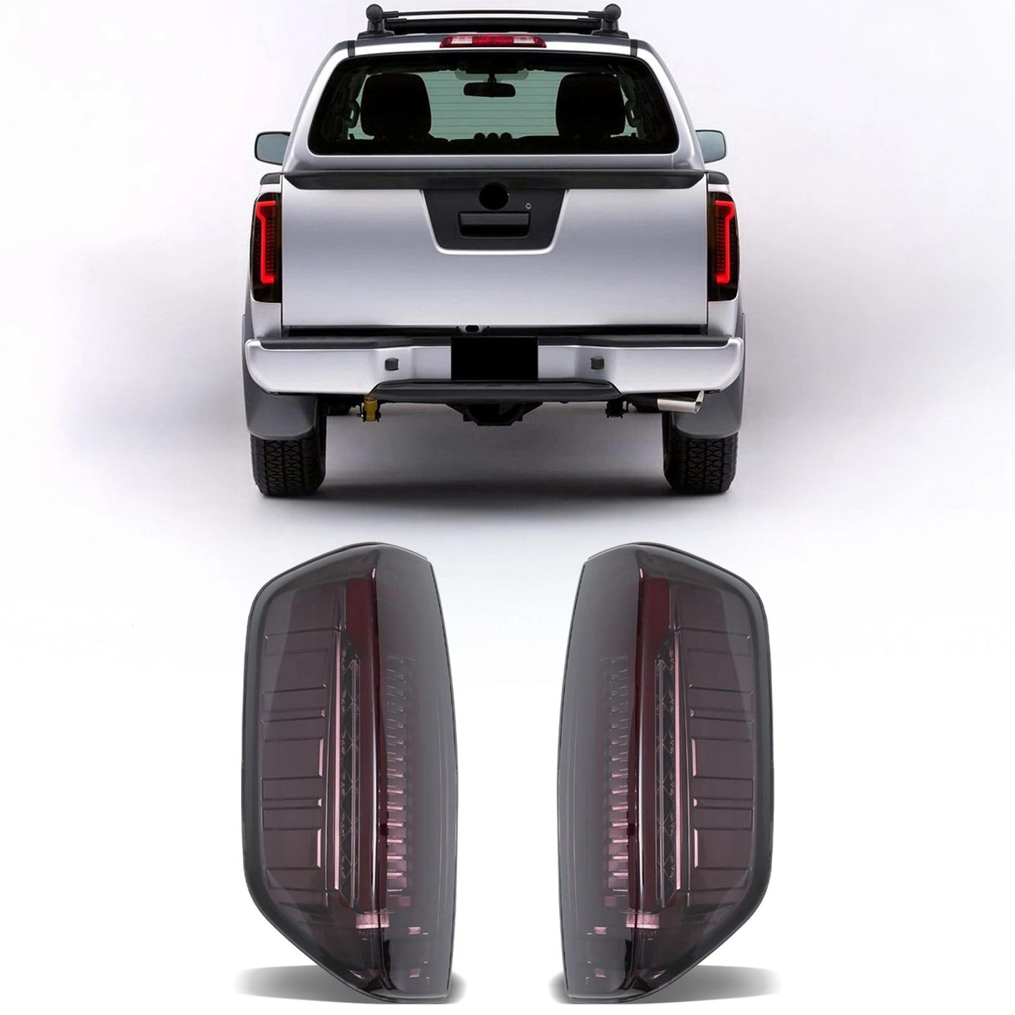 NissanNavaraD402004-2014RearLEDBlackTintedTailLights