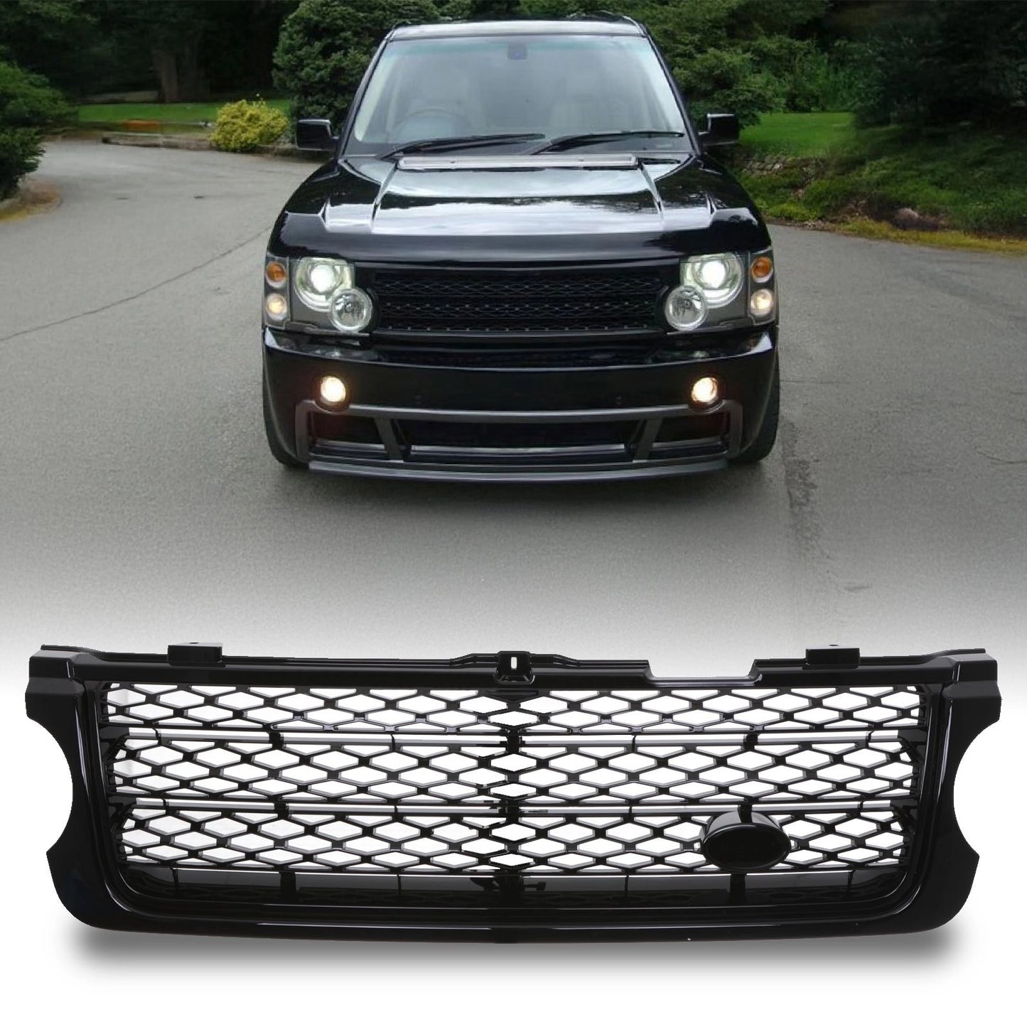 Predator4x4BlackOEMLookGrilleToFitRangeRoverVogueL32210-12
