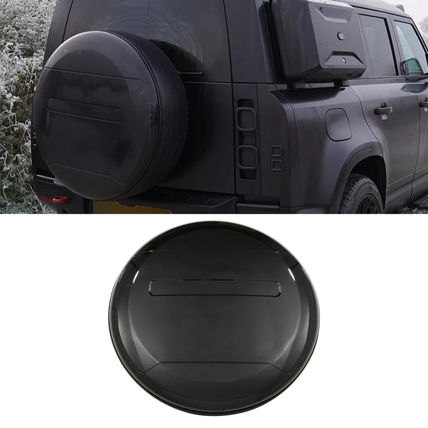 Predator4x4BlackSpareWheelCoverToFitLandRoverDefenderL6632020+