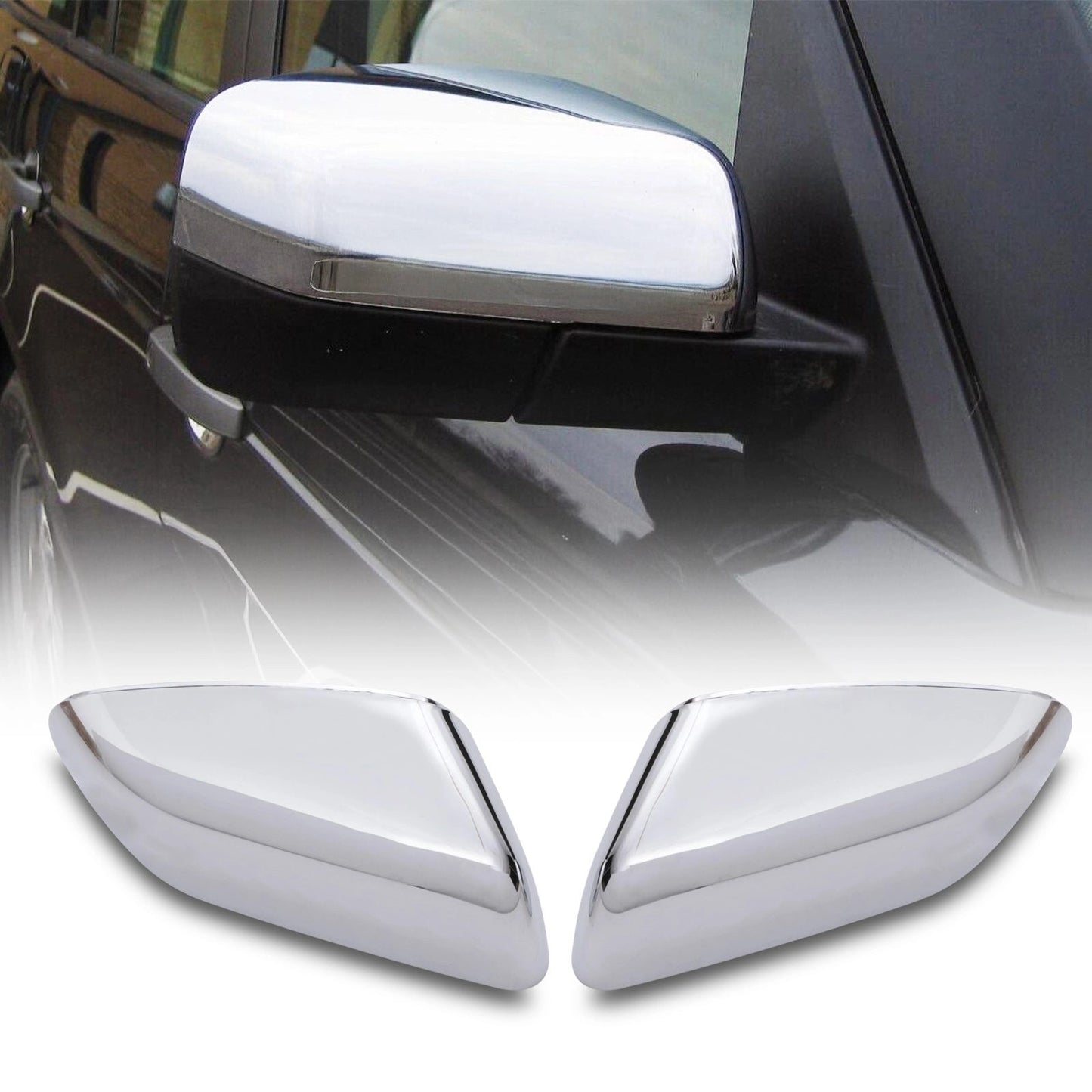 Predator4x4ChromeMirrorCoversToFitLandRoverFreelander206-09/Discovery304-09
