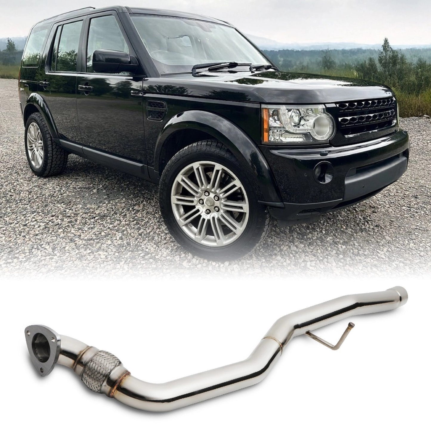 Predator4x4ExhaustDecatPipeToFitRangeRoverSport/Discovery2.7/3.0TDV609-12