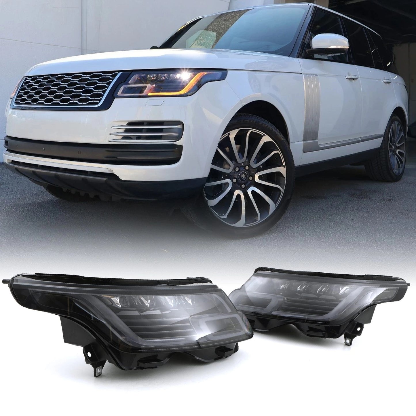 Predator4x4FrontLEDHeadlightsToFitRangeRoverVogueL40517-21