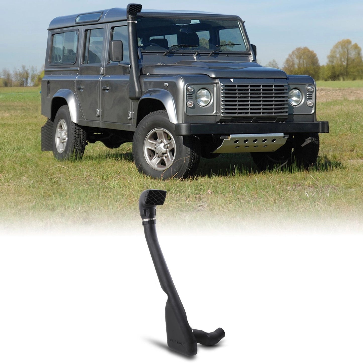 Predator4x4LandRoverDefender300TDI94-98BlackOffsideSnorkel