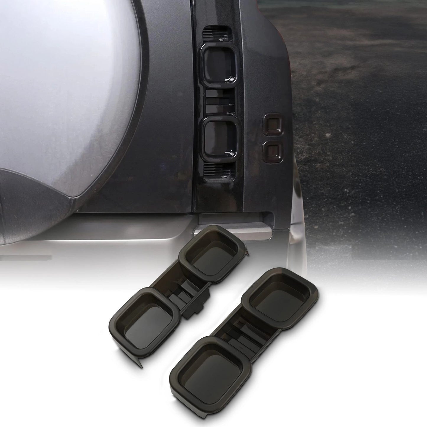 Predator4x4SmokedTailLightCoversToFitLandRoverDefenderL6632020+