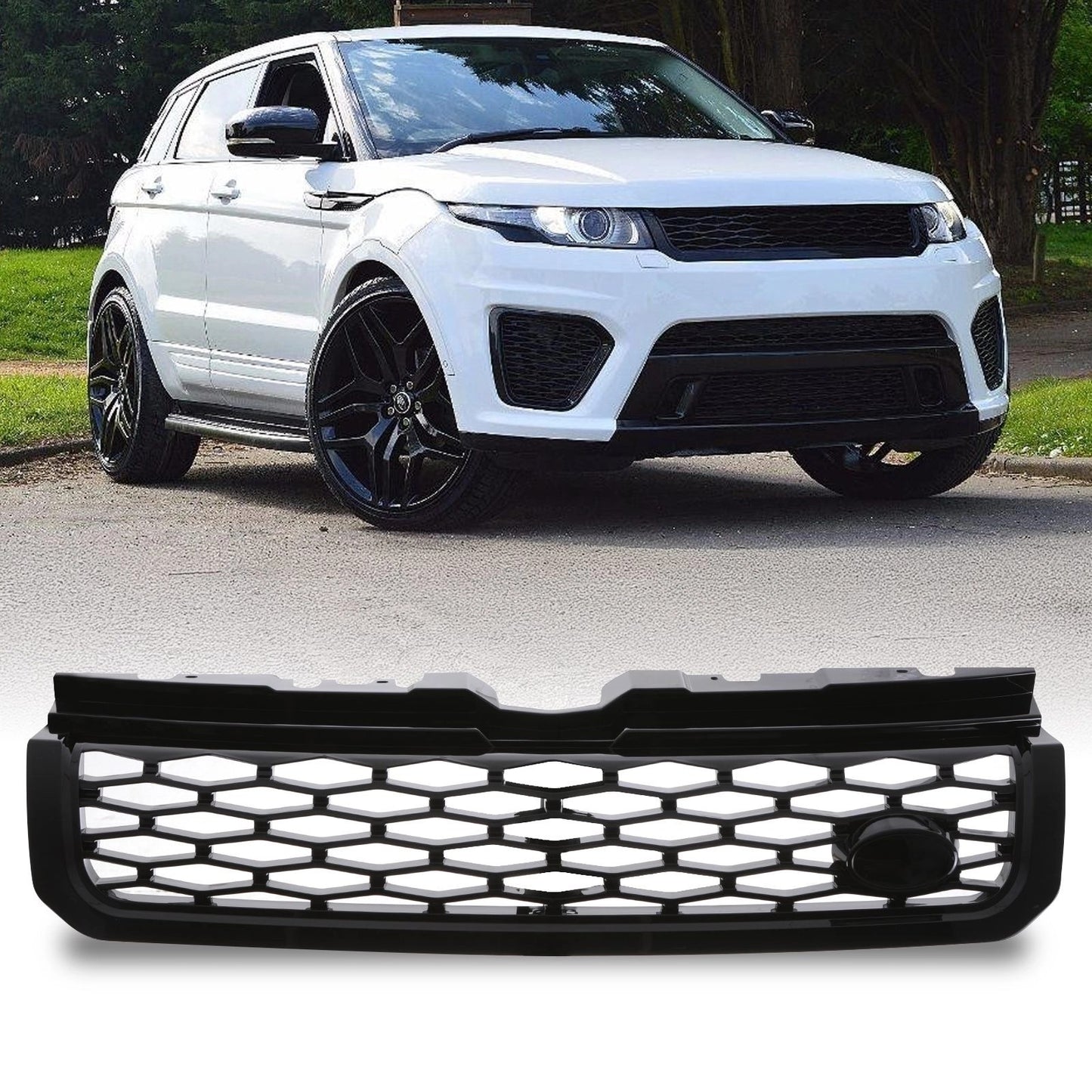 Predator4x4SVRStyleGlossBlackGrilleToFitRangeRoverEvoque10-17