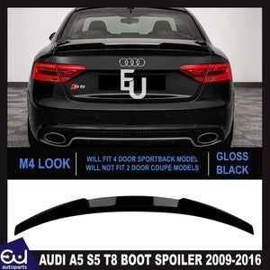 RAUDIA5S58TSPORTBACKREARBOOTTRUNKSPOILERLIPGLOSSBLACK2009-2016