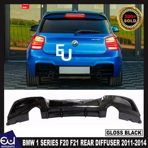 RBMW1SERIESF20F21REARDIFFUSER2011-2014PRE-LCIM135ILOOKGLOSSBLACK
