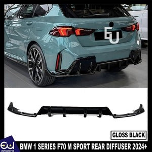 RBMW1SERIESF70MSPORTGLOSSBLACKREARBUMPERDIFFUSERLIPBODYKIT2024+