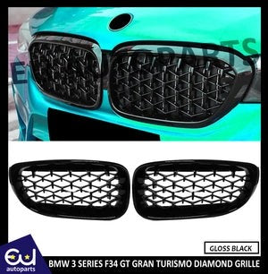 RBMWF343-SERIESGTGRANTURISMOKIDNEYDIAMONDGRILLGRILLEGLOSSBLACK