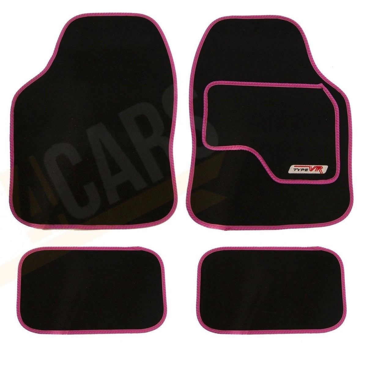 SakuraVRCeriseEmbroideredEdgingCarMatSet(Front&Rear)Universal