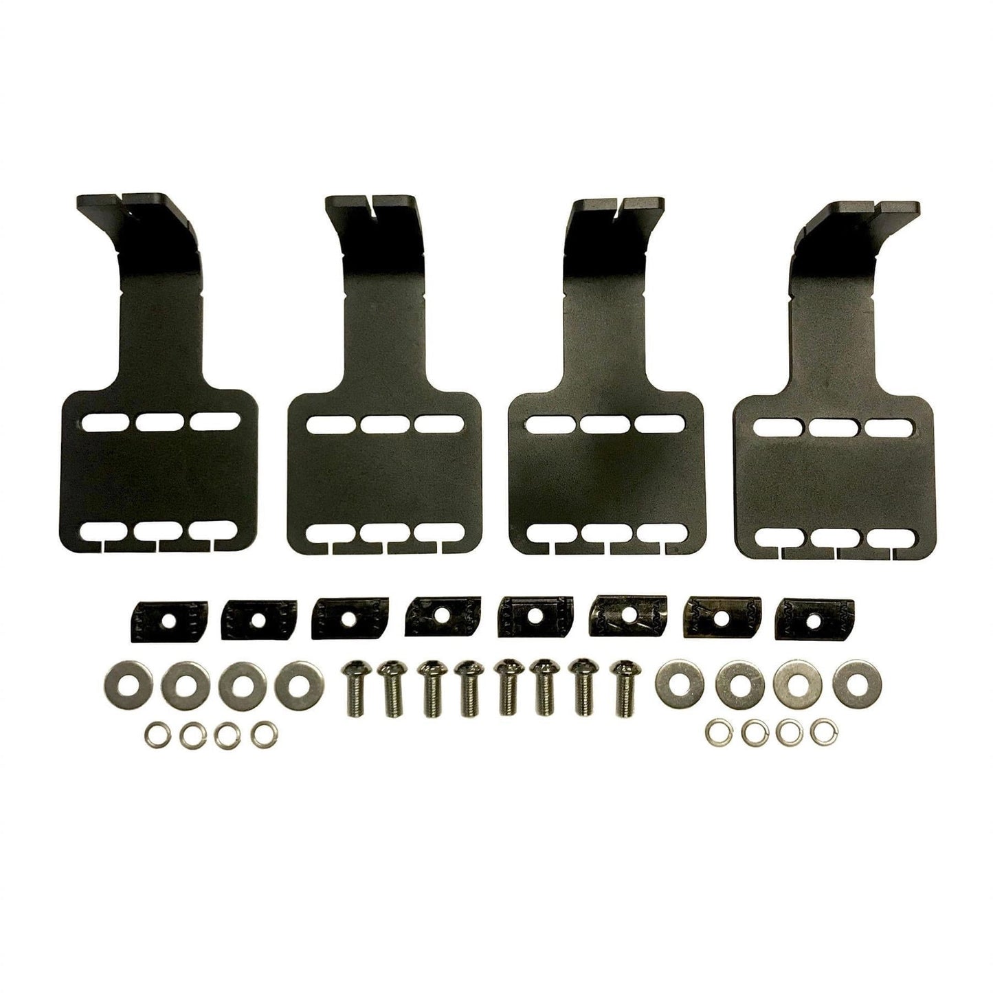 SetofFourLEDLightBracketsforDirect4x4AluModLowProfileRoofRacks