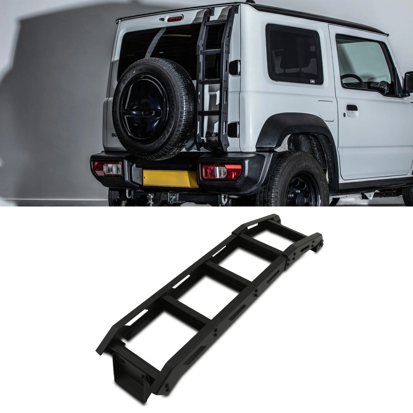 SuzukiJimnyJB742018+BlackRearMountedRoofLadder