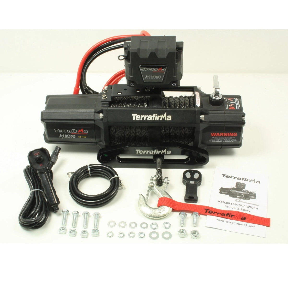 TerrafirmaA12000WinchSyntheticRopeWirelessandCableRemote