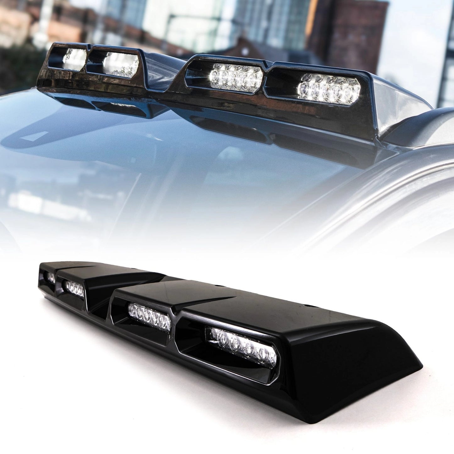 ToyotaHiluxMK92021+GlossBlackLEDQuadRoofLight
