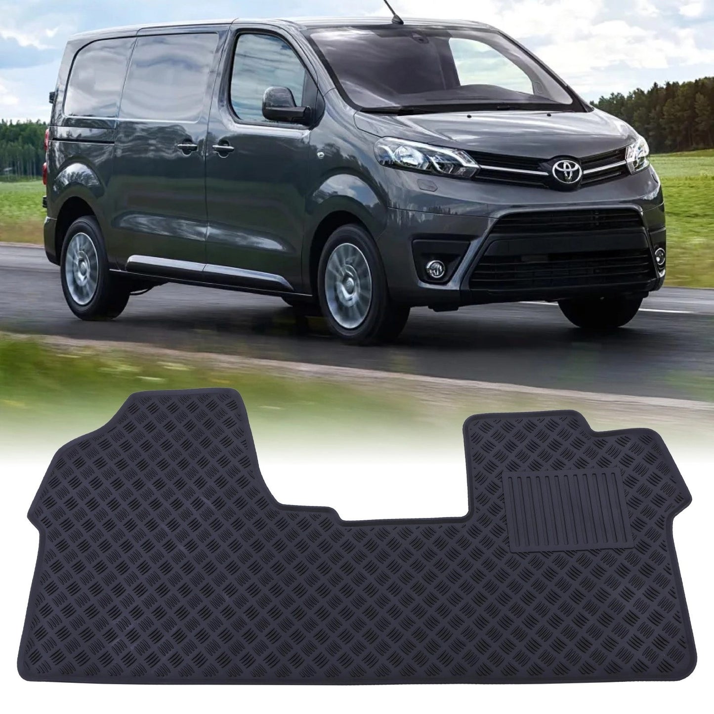 ToyotaProaceMK22016+BlackRubberFloorMat