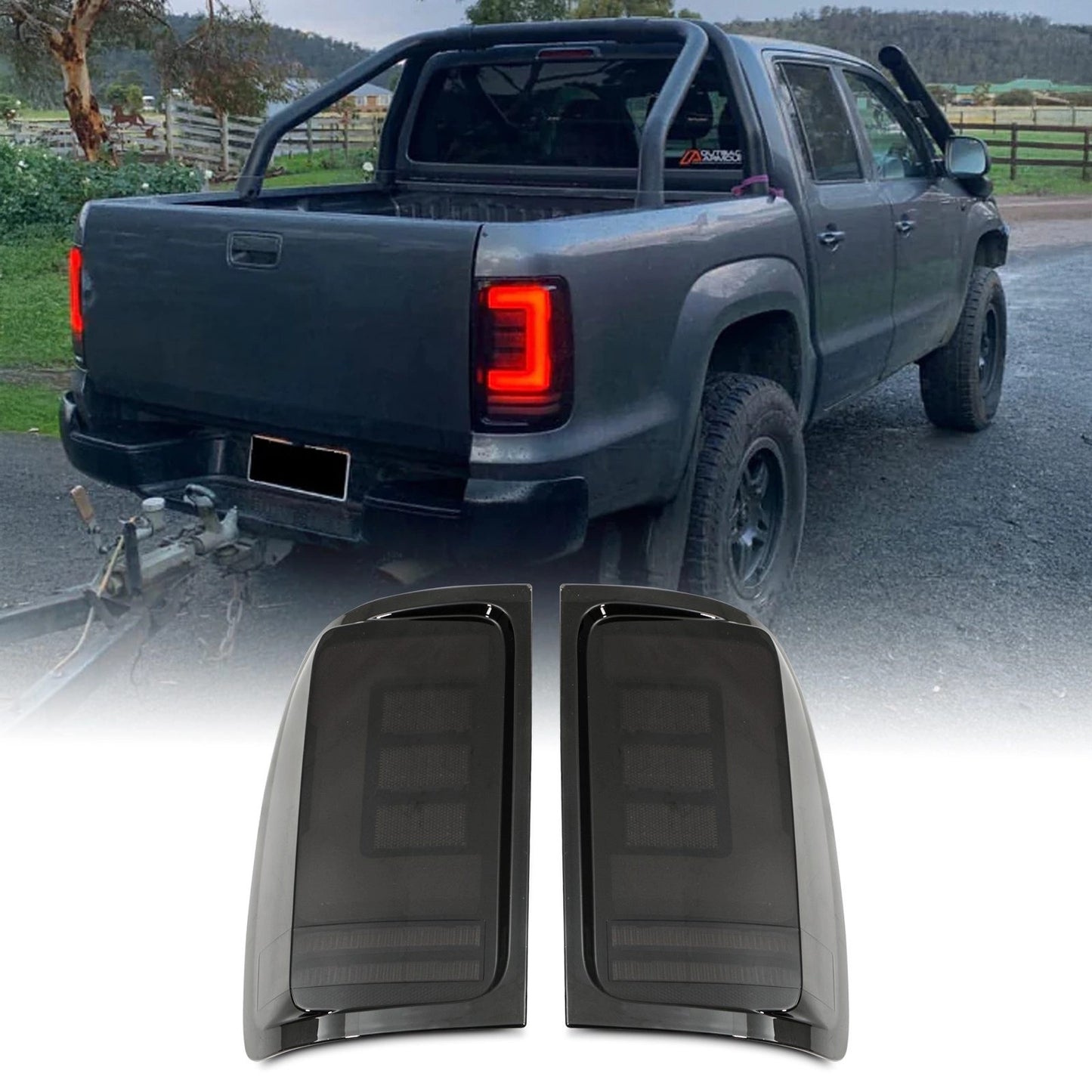 VWAmarok2010-2020RearSmokedLEDTailLights