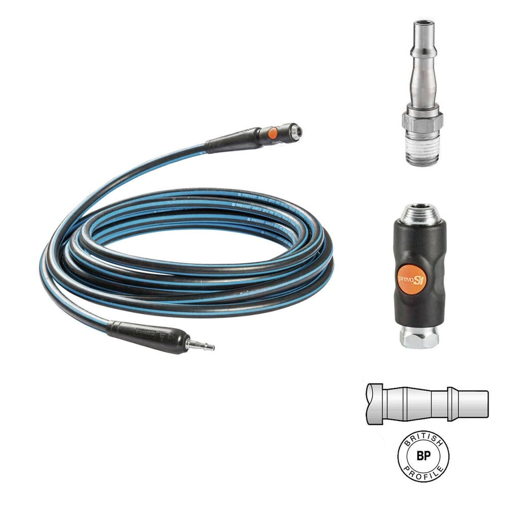 10MtAircaExtensionHoseWithPrevoS1SaftyQuickReleaseBritishCouplings