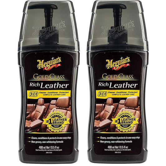 2xMeguiar'sG17914EUGoldClassRichLeatherCleanerandConditioner400ml
