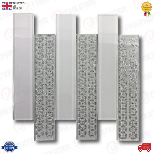 30X30CmInterlockingGlassWallTileSilver&GreyWithCircleDetails