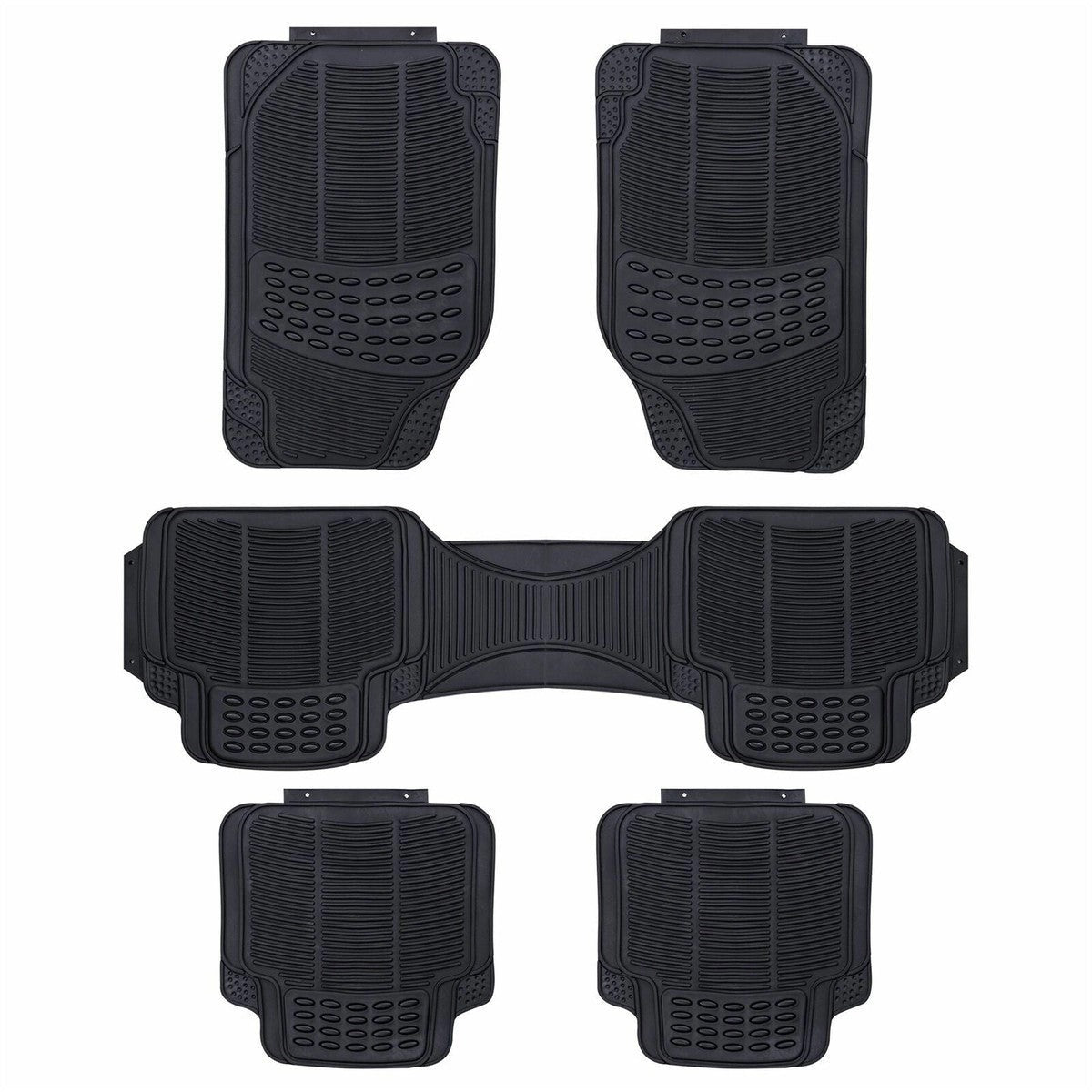 5PieceMPVHeavyDutyRubberNonSlipCarMatsSetUniversalFit