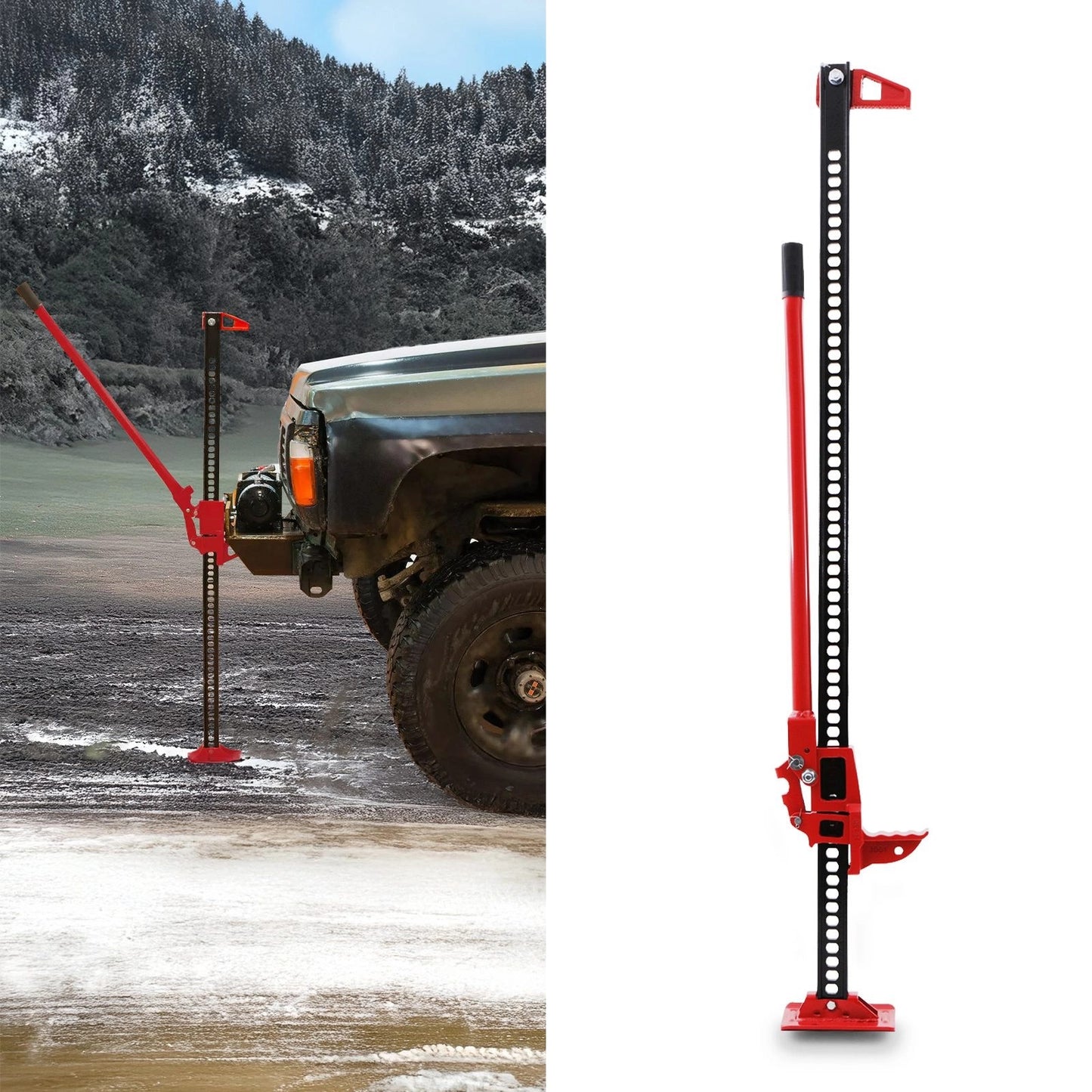 603000KgHighLiftOffRoadRatchetFarmJackWithHookStraps