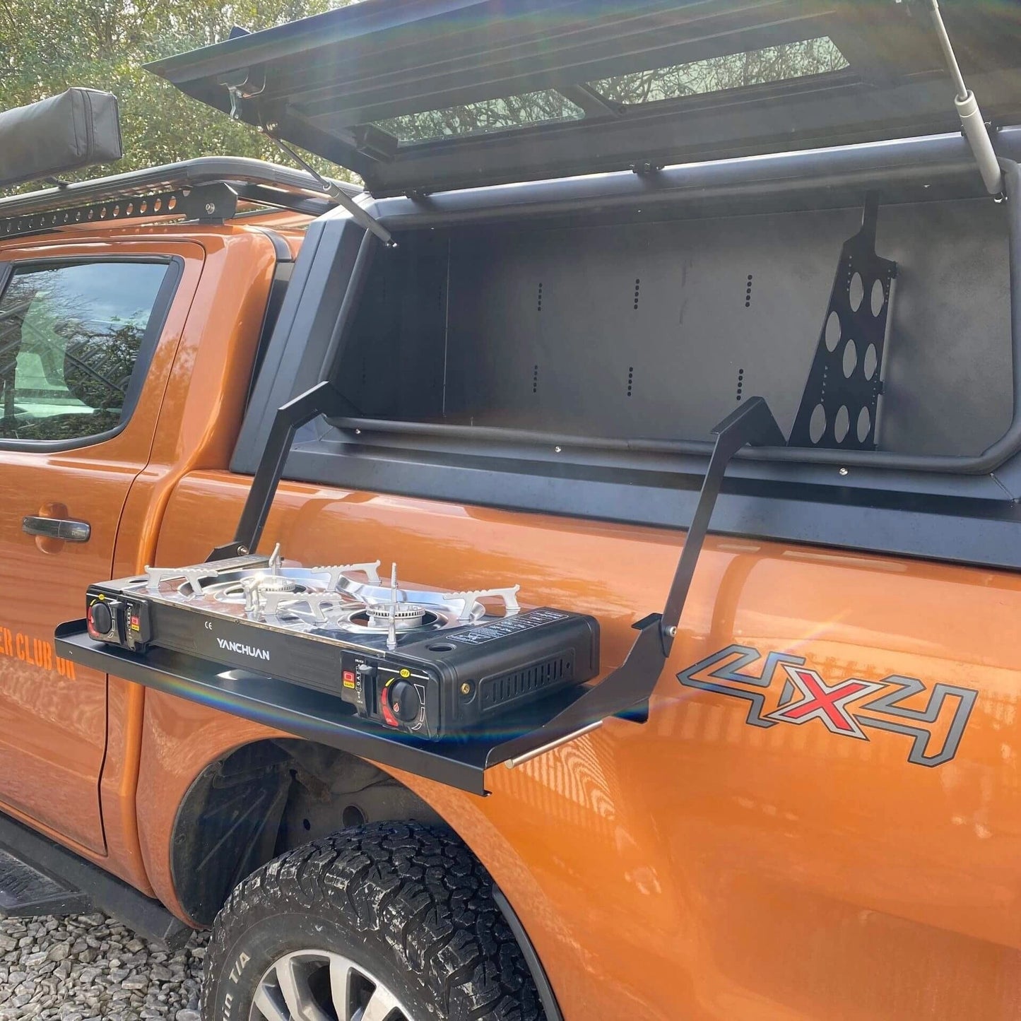 AluminiumPickupTruckCanopyDropDownTable+BurnerfortheFordRanger2012-2022