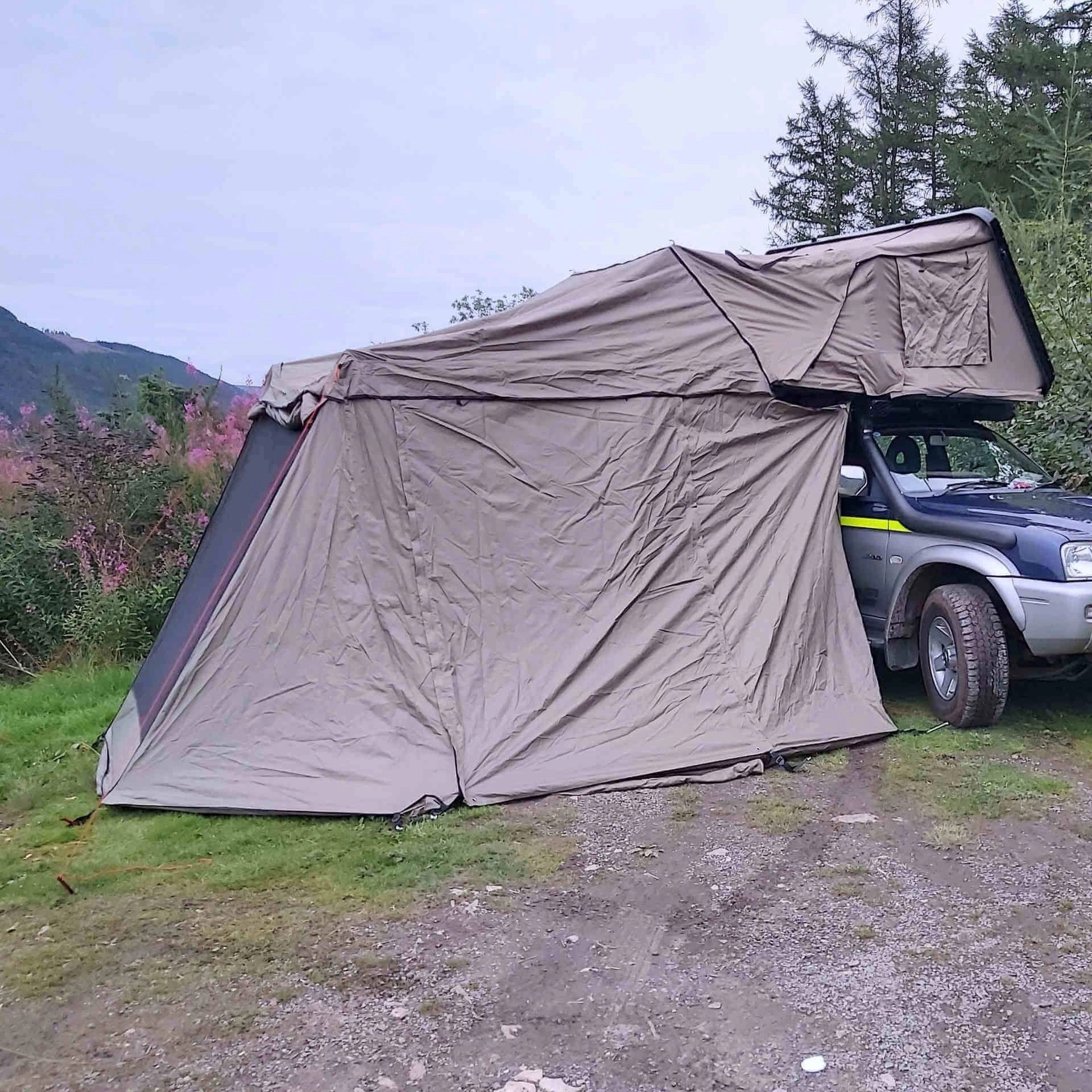 AnnexRoomAddonfortheDirect4x4RoofTrekk4PersonRoofTopCampingTentinGreen