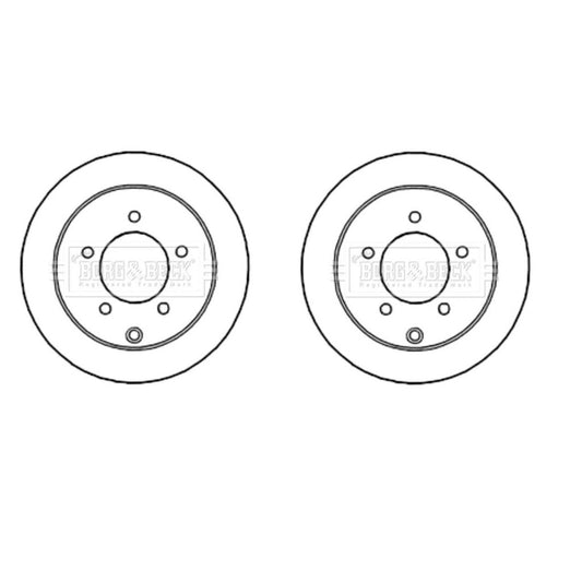 APairOfBorg&BeckRearBrakeDiscForMitsubishiLancer4615A119