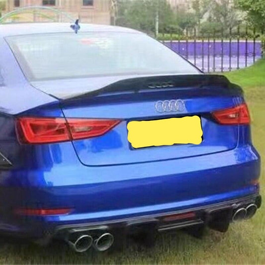 AudiA3/S3/RS3SaloonCarbonFibreRaisedBootLipSpoiler-(2014-2018)