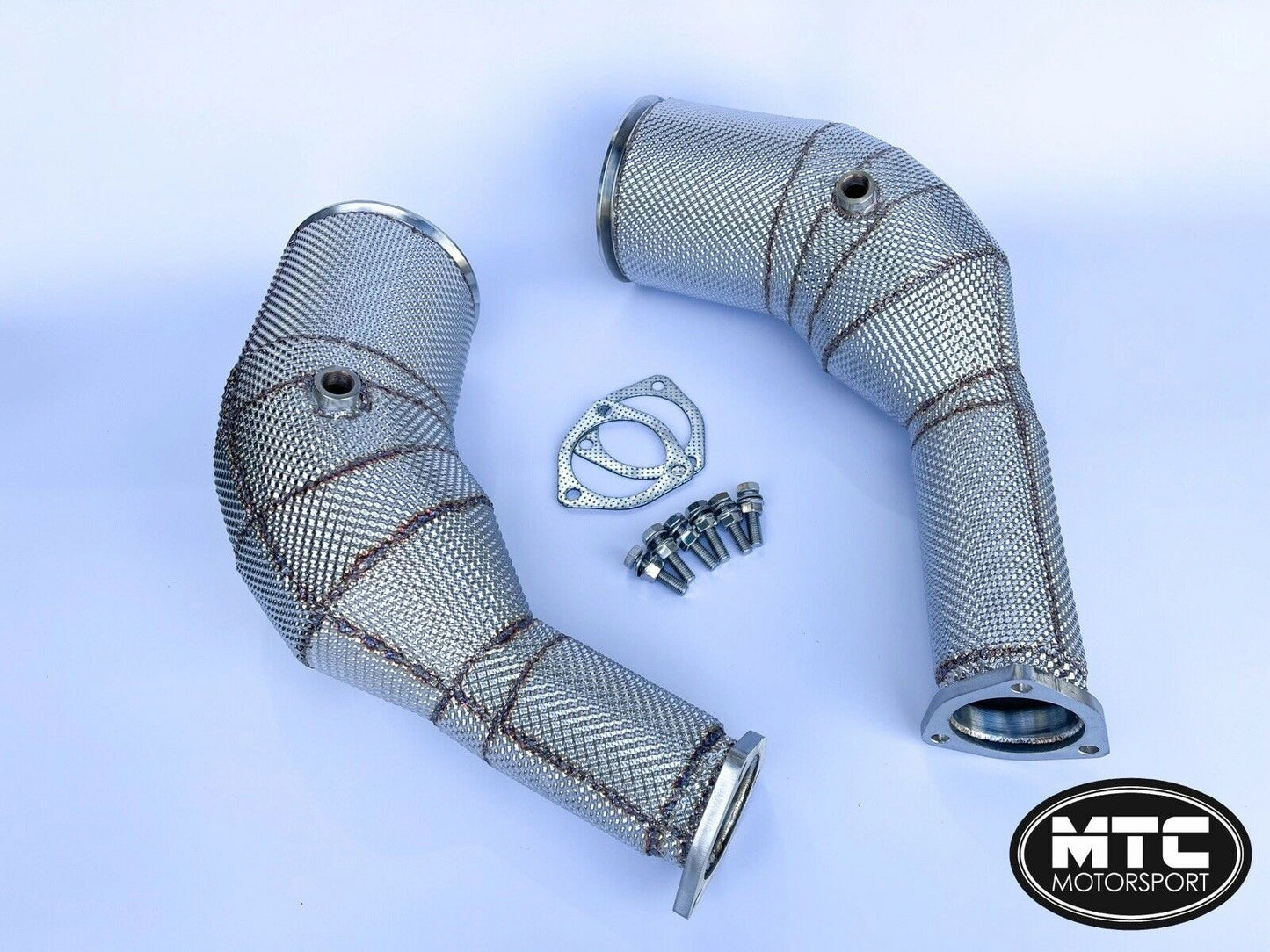 AudiRS7C8Downpipeswith200CellHi-FlowSportsCats&HeatShield