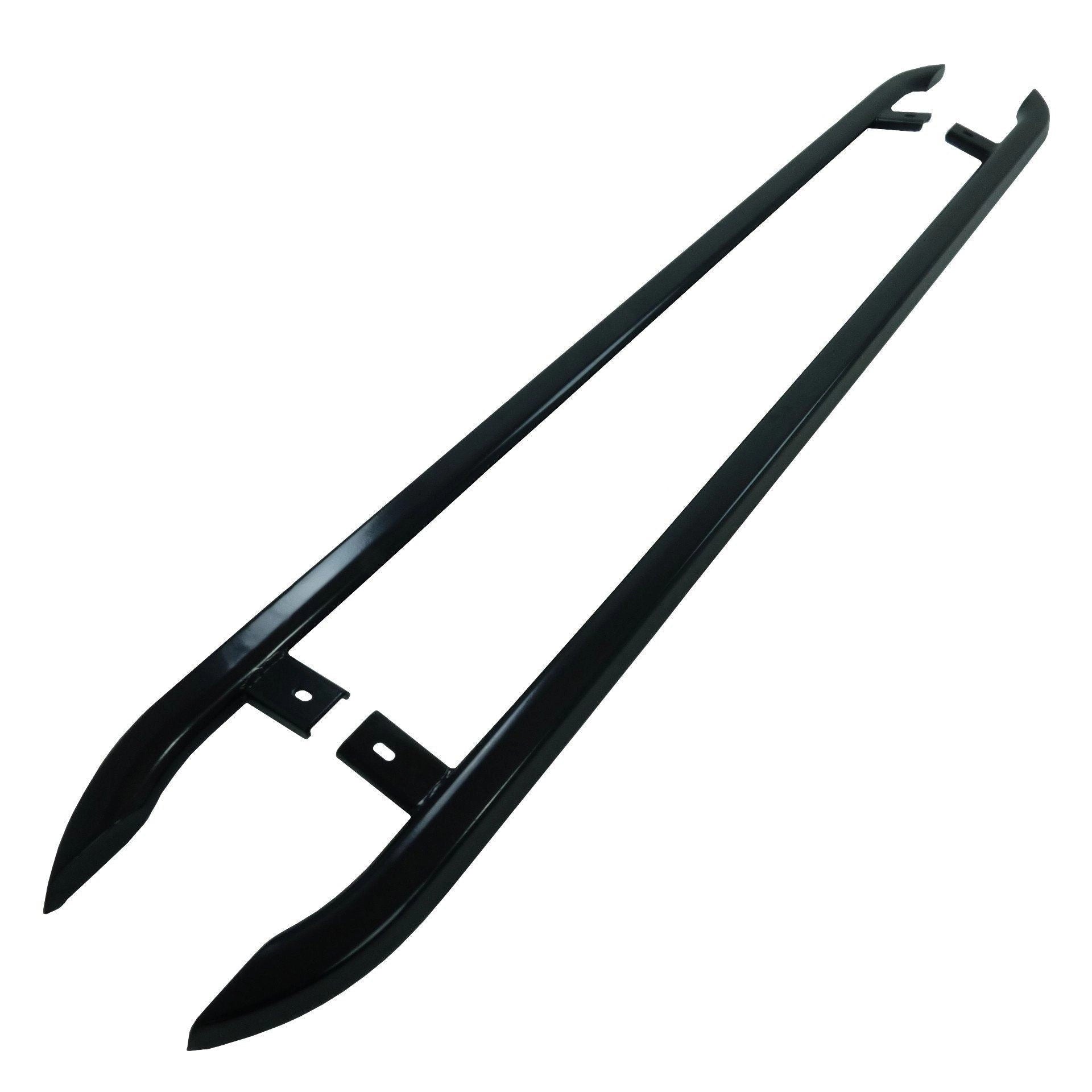BlackAngularOEStyleSideBarsfortheVolkswagenTransporterT5SWB