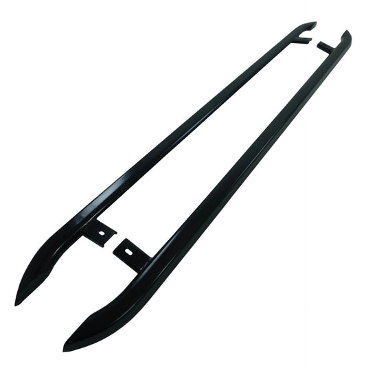 BlackAngularOEStyleSideBarsfortheVolkswagenTransporterT5SWB