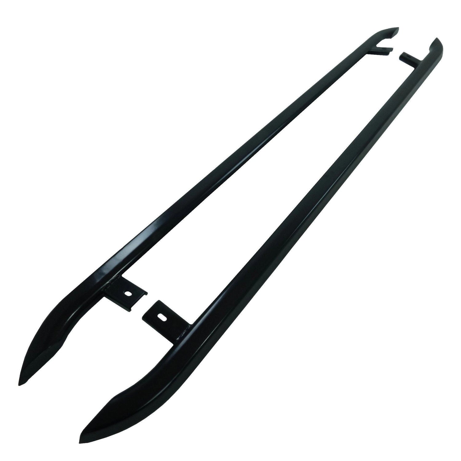 BlackAngularOEStyleSideBarsfortheVolkswagenTransporterT6SWB